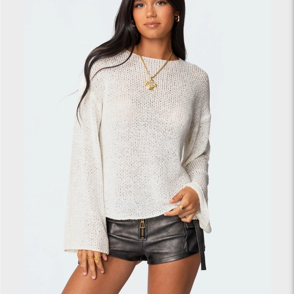 edikted White Knit Sweater